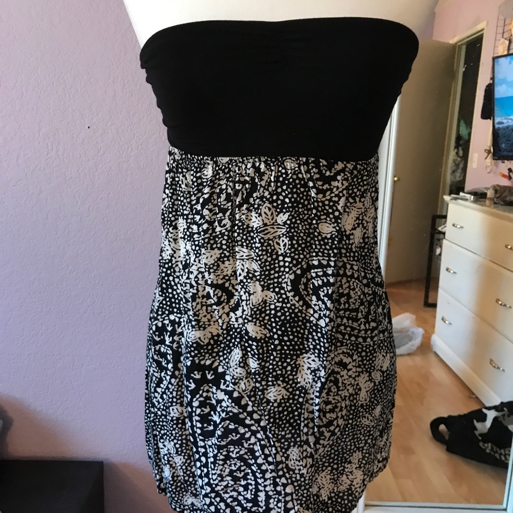 Black loose mini dress